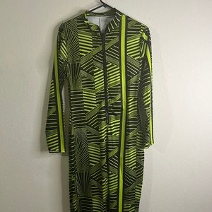 Lime, green, and black, full body body suit